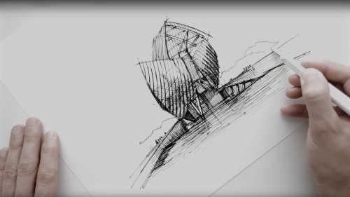 Sketching Fondation Louis Vuitton Paris Ndash A Drawing Tutorial By Dan Hogman Flipboard