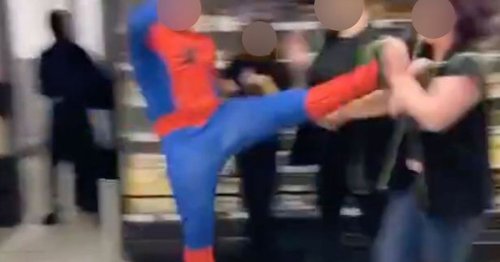 Five arrested as Spider-Man involved in Asda brawl