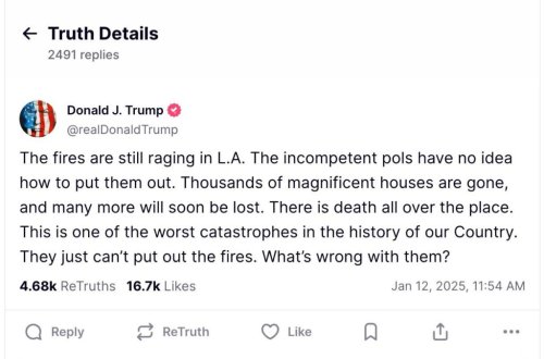 LA Wildfires: Trump Calls Officials Handling Los Angeles Wildfires ‘Incompetent’