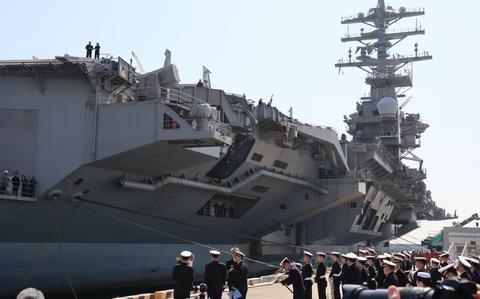 ‘We’re not going anywhere’: USS Nimitz arrives for naval drills in South Korea