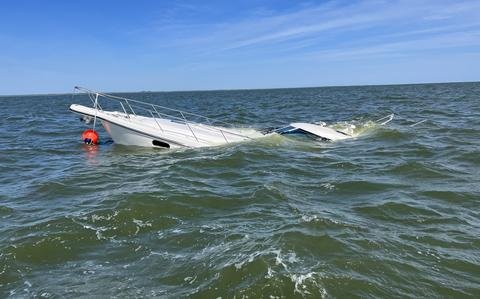 Coast Guard rescues 2 people from sinking boat in Delaware Bay