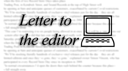 Letter to the Editor: your chance to send a message of hope