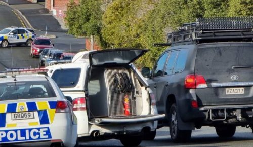 Armed police officers raid property on Timaru's High St