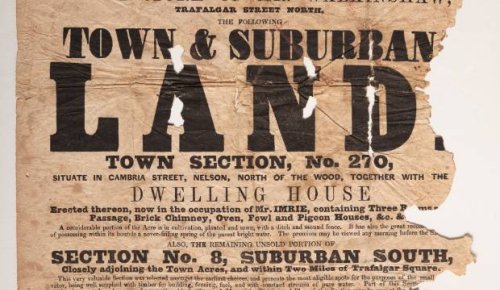 Returned 180-year-old real estate flyer part of colourful Nelson settler's story