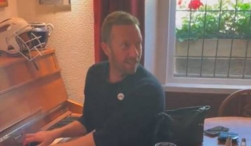 Coldplay's Chris Martin serenades engaged couple at UK pub with their wedding song