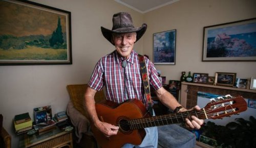 Singing Cowboy not ready to hang up his guitar after having a stroke