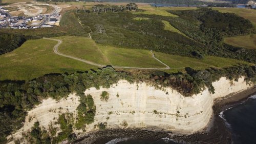 Clifftop fire leaves 50m-long slip that could fall any time onto Auckland beach
