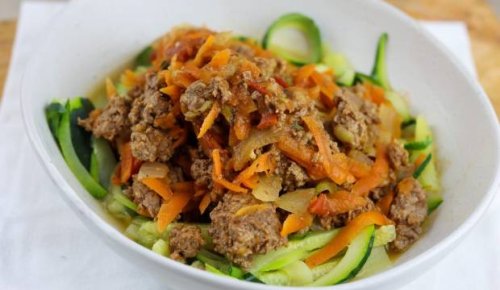 'Zoodle' bolognese recipe