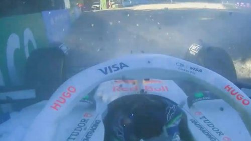 Watch: Liam Lawson's team-mate spins out of control, crashes in practice