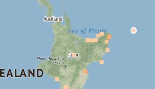 Magnitude 5.3 earthquake near East Cape