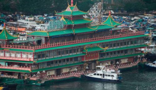 Jumbo owner says floating restaurant has 'not sunk' - just 'capsized'