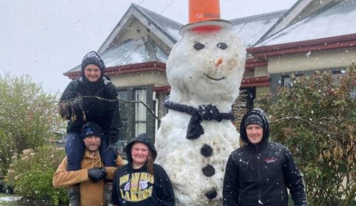 Snow-covered Dunedin streets turn into 'sad parade of watching snowmen melt'