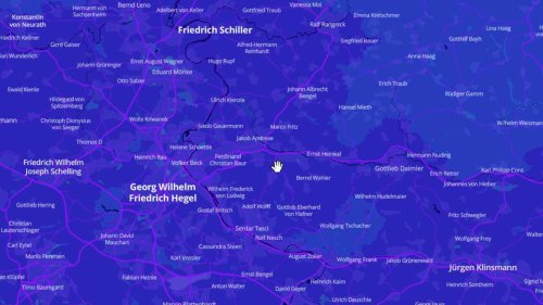 Von Friedrich Schiller bis Gottlieb Daimler: Karte zeigt die bekanntesten Menschen aus der Region Stuttgart
