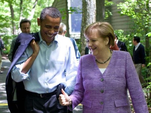 Ex-Bundeskanzlerin in den USA: Museumsbesuch: Für Barack Obama ist Angela Merkel wie eine Freundin