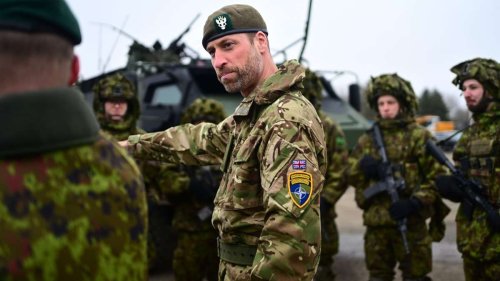 Militärbasis in Estland: Prinz William fährt im Panzer mit