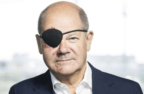 Ramponierter Kanzler nach Jogging-Unfall: Pirat Olaf Scholz mit Augenklappe