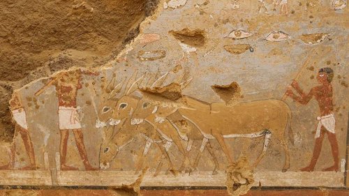 4300 Jahre altes Grab in Ägypten : Seltene Wandbilder in der Stadt der Toten entdeckt