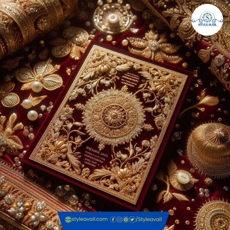 Mukesh Work on Pakistani Wedding Cards and Invitations's