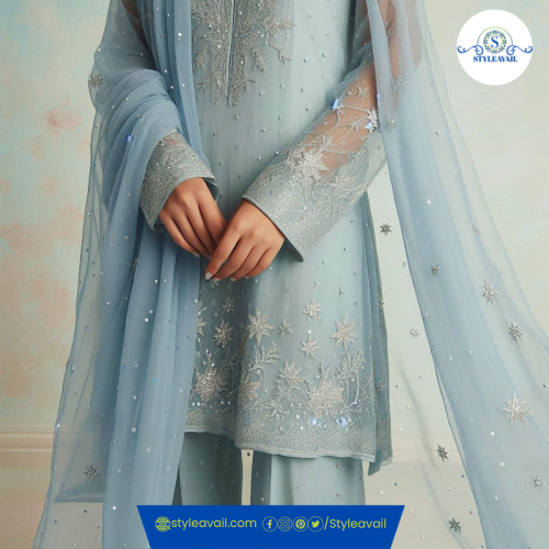Mukesh Work Dress - Best Online Shopping Website in Pakistan