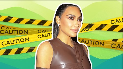 Kim Kardashian Wore Literal Caution Tape To Paris Fashion Week
