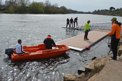 Aviron : à Bergerac, les rameurs du SNB héritent d’un nouveau ponton aux dimensions olympiques