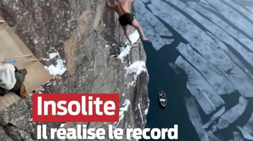 Vidéo. Il réalise le record du monde du saut de la mort