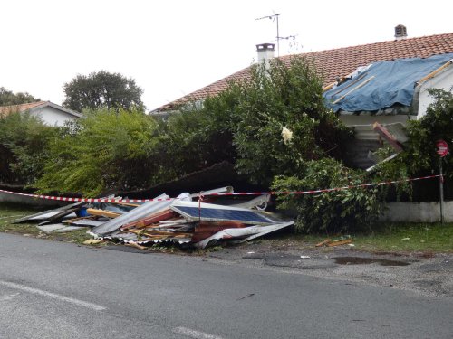 Landes : coup de vent violent à Ondres, une toiture soufflée par les rafales