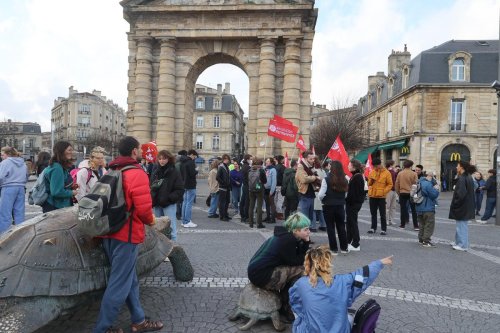 Campus évacué à Bordeaux : les étudiants manifestent place de la Victoire