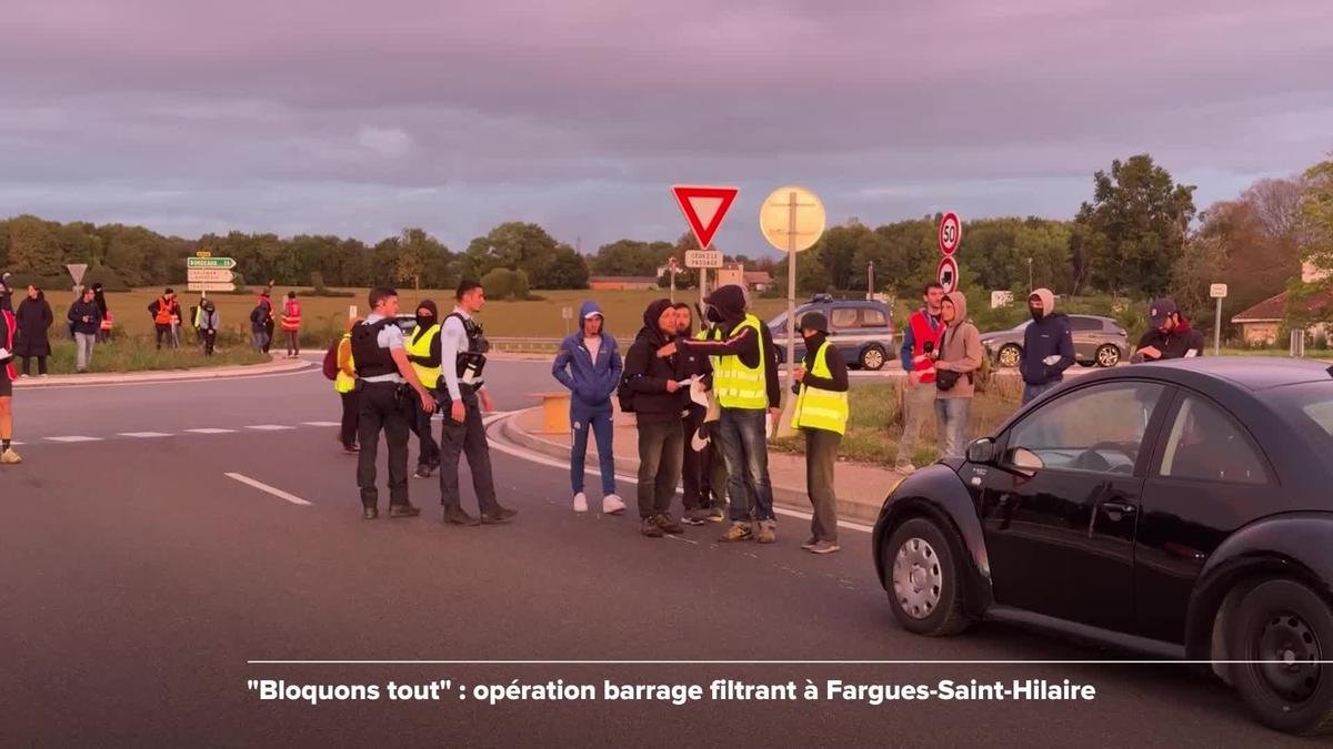 « Bloquons tout » : opération barrage filtrant à Fargues-Saint-Hilaire