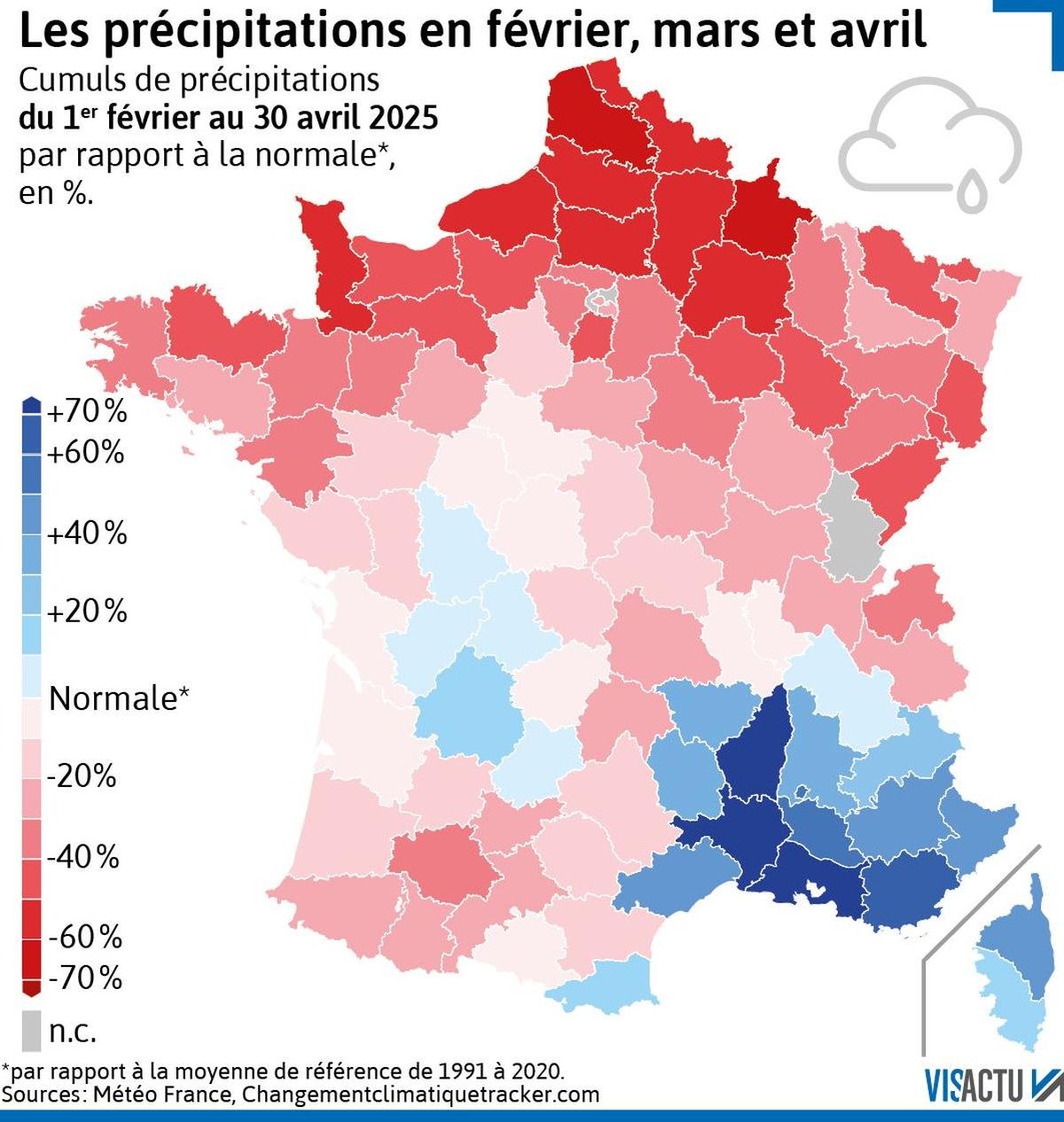CARTE. La sécheresse s’étend, où a-t-il le moins plu en France en ce début d’année ?