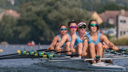 Rame : le quatre de couple seniors féminin de l’Aviron Bayonnais champion de France