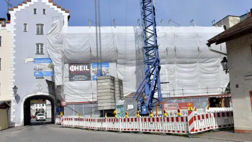 Verhüllte Stadtansicht