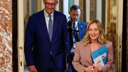 Merz sucht den Schulterschluss mit Meloni