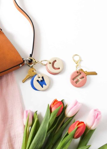 DIY Clay Letter Keychain | Sugar & Cloth DIY Accessories