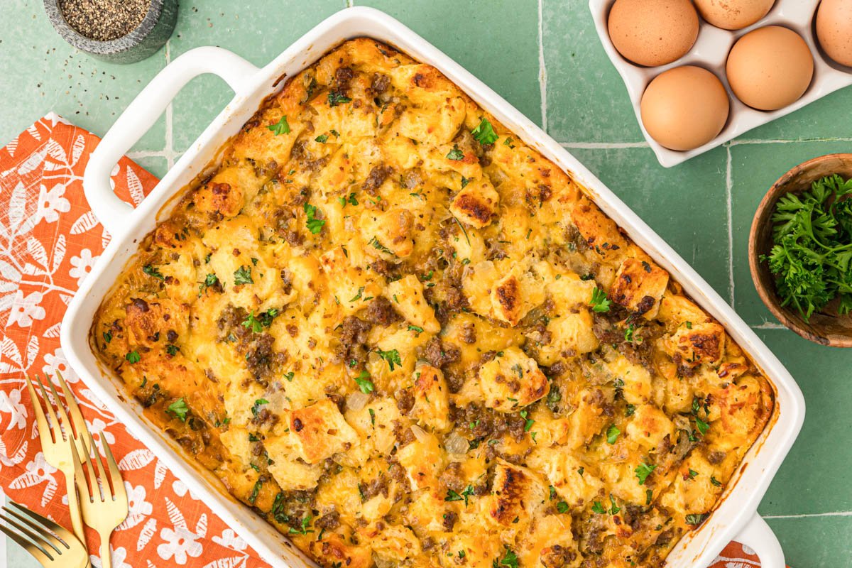 Overnight Breakfast Sausage Strata