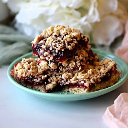Raspberry Oat Bars (with Cake Mix)