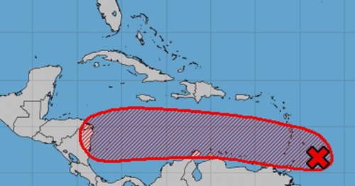 Forecasters watching for potential tropical depression near the Caribbean; Tropical Depression Twelve will be short-lived