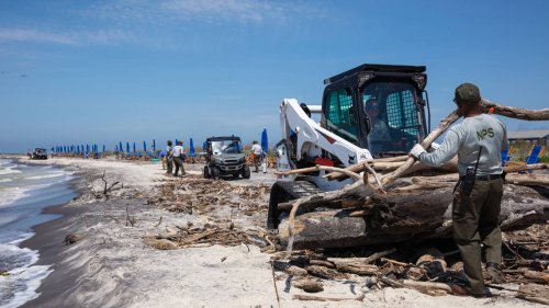 Heavy debris removed from Ship Island’s swim beach in time for Memorial Day