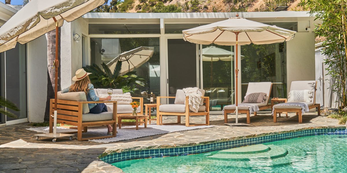 We Turned This Pool Deck into an Outdoor Living Room with 6 Easy Steps