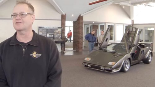 Wisconsin man spent 17 years building a meticulous replica of a Lamborghini Countach in his basement and had to cut a hole in the wall to get it out