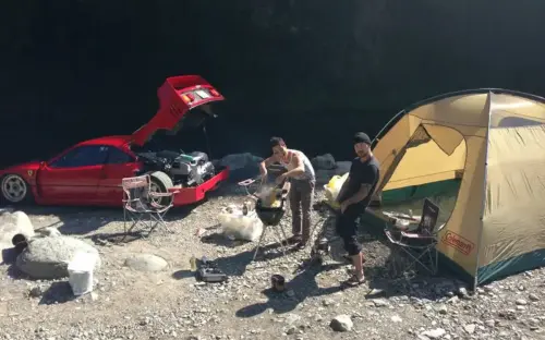 $3 million Ferrari F40 goes camping with Japanese collector