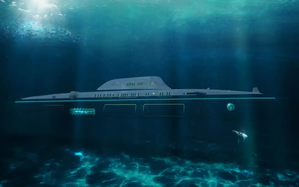 This is the world's first submersible superyacht worth $2bn - and it can remain underwater for weeks