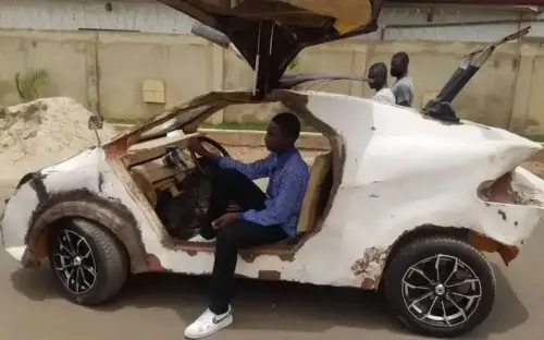 15-year-old built a $3k DIY car from scrap metal and named it after himself
