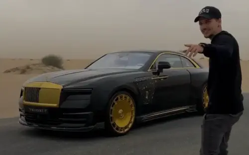 $1.6M Rolls-Royce Spectre with gold rims still makes sound despite being electric
