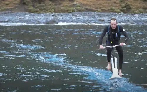 World's first water ebike is half bike half plane