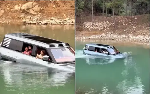 Off-road SUV Yangwang U8 seen driving through unbelievably deep water like its a boat