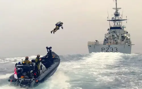 Royal Marines test 'Iron Man' jet packs in groundbreaking test