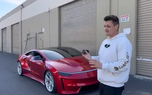 Man who causes a commotion with his Tesla build in LA hits epic new milestone