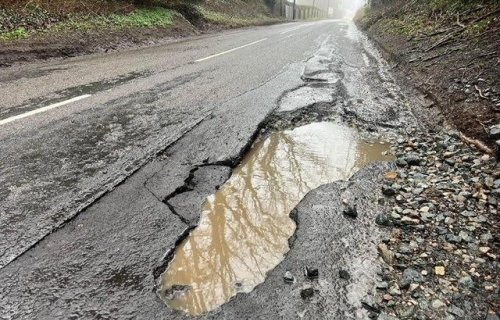Section of road in Hastings area named 'Death Trap' by residents due to bad potholes