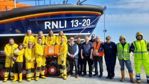 RNLI Selsey station marks milestone in Institute's 200th anniversary scroll